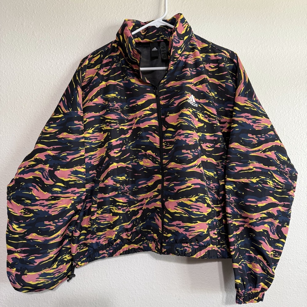 Adidas‎ Sportswear Track Jacket Womens Small Hazy Rose Navy Full Zip